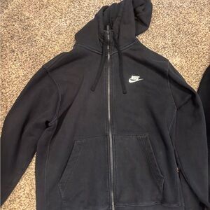 Nike Men's Black Zip-Up Hoodie Jacket